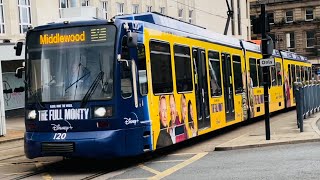 Stagecoach Sheffield SuperTram 120 From Meadowhall To Middlewood [upl. by Mackler]