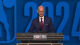 Boos EURPT as Adam Silver congratulates the Boston Celtics during the 2024 NBA Draft 👀 [upl. by Aural585]