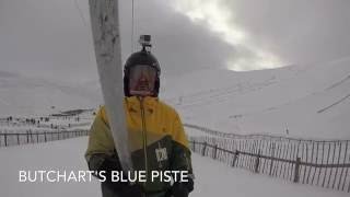 Glenshee ski centre Butcharts blue run Feb 2016 [upl. by Lledrac]