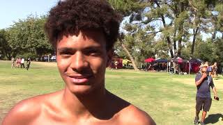 Issaiah McCorvey of Lancaster 1st Place Boys 5K Extra Large School Yellow ASICS Clovis Invitational [upl. by Sandell]