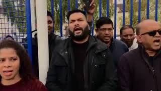 Goan Reporter  SFX ISSUE Protest in Swindon goan singing HYMNS at Meet organised by Goans in UK [upl. by Evita]