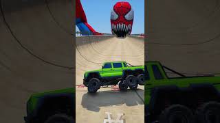 CARRO de SEIS RODAS na MEGA RAMPA do HOMEM ARANHA no GTA 5  shorts [upl. by Gustafson45]