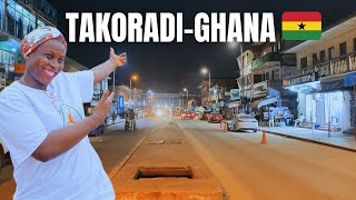 Night Life In Ghana’s Oil City TAKORADI🇬🇭 [upl. by Sirej]