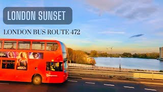 London Double Decker Bus Ride and Sunset 🌅 over London [upl. by Anirahs]