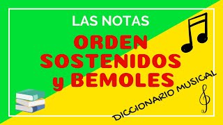 ORDEN DE SOSTENIDOS y BEMOLES Orden de las alteraciones  Diccionario Musical Solfeando [upl. by Anitra]