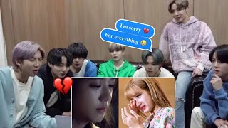 BTS reaction TO  BLACKPINK MOST SADDEST MOMENTS blink bts blackpink [upl. by Lower]