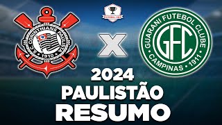 Com golaço de Romero Corinthians vence Guarani no Paulistão [upl. by Opaline627]