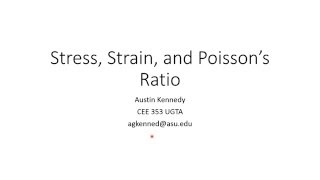 CEE 353 Stress Strain and Poissons Ratio [upl. by Auhso]