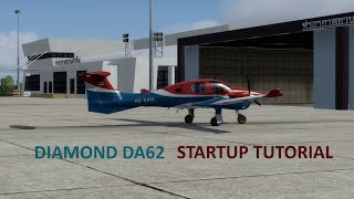 EN Diamond DA62 startup from cold and dark tutorial  VERTX DA62 Prepar3D V4 [upl. by Lymn]