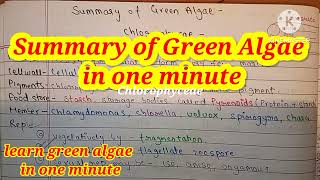 Green Algae Chlorophyceae  Plant kingdom  Biology important topic notes  CBSE  NCERT [upl. by Eedoj]