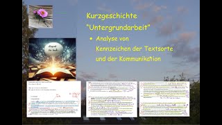 Kommunikation analysieren in einer Kurzgeschichte Lars Krüsand quotUntergrundarbeitquot [upl. by Odie]