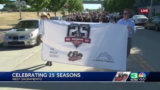 Sacramento River Cats celebrate 25th season with parade [upl. by Storfer]