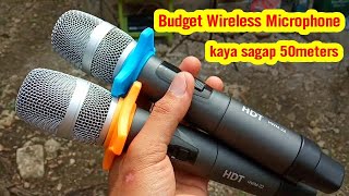 Review and Mic Test HDT HWM22 Wireless Microphone  pwede pala to sa indoor at Outdoor Microphone [upl. by Terris591]