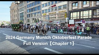 2024 Germany Munich Oktoberfest Parade Full Version【Chapter 1】 [upl. by Anecuza]