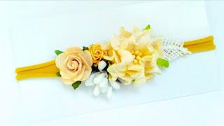 Ideias para tiaras  tiaras com flores de papel [upl. by Ryter]