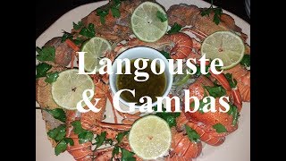 Langouste et Gambas  Lobsters and prawns recipelobsters and prawns [upl. by Zetnauq940]