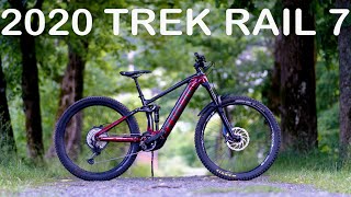 2020 Trek Rail 7 review  eMTB Videos [upl. by Ecitnirp689]