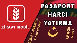 Ziraat Bankası Ziraat Mobil Pasaport Harcı Yatırma Pasaport Harcı Nasıl Yatırılır [upl. by Aissak]