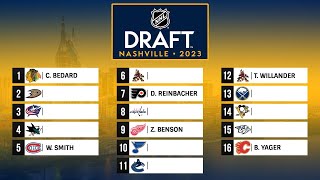 FINAL 2023 NHL MOCK DRAFT Entire 1st Round [upl. by Yenmor634]