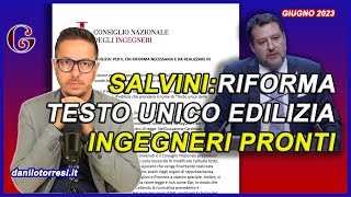 Riforma TESTO UNICO EDILIZIA 2023 ultime notizie necessaria secondo gli Ingegneri CNI [upl. by Hacissej]