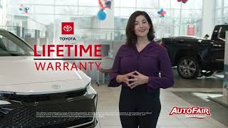 Lifetime warranty included with the purchase of any new Toyota Only at AutoFair Toyota toyotausa [upl. by Green]