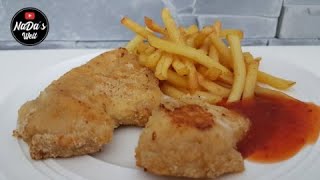 Hähnchenschnitzel im Ofen Rezept  Panierte Schnitzel zum Mittagessen [upl. by Chae828]