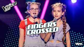 Nina amp Fien  Fingers Crossed  Blind Auditions  The Voice Kids  VTM [upl. by Nievelt]