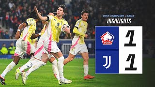 HIGHLIGHTS UCL  LOSC Lille 11 Juventus  Vlahovics penalty earns a draw [upl. by Favrot356]