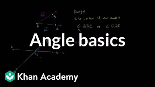 Angle basics  Angles and intersecting lines  Geometry  Khan Academy [upl. by Glanville805]