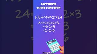 Easiest way to factorise x35x22x24 mathematics factorisationofpolynomials [upl. by Robbin]