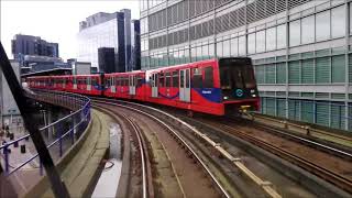 DLR line from Shadwell to Cutty Sark Greenwich London [upl. by Yort]