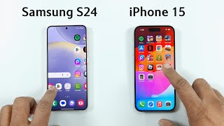 Samsung S24 vs iPhone 15  SPEED TEST [upl. by Nahsez]