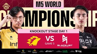 FIL M5 Knockouts Day 1  ONIC vs BLCK  Game 5 [upl. by Elleahcim]