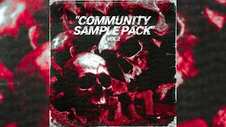 75 FREE COMMUNITY SAMPLE PACK VOL 2 Drill Trap Rap Melodic Dark [upl. by Hegyera532]