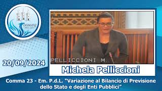 Michela Pelliccioni  Comma 23  Em PdL Variazioni Bilancio  20092024 [upl. by Shirk424]