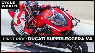 2020 Ducati Superleggera V4 First Ride Review [upl. by Aztilem813]