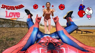 SPIDERMAN VS TOTALLY CRAZY GIRL IN LOVE  Funny ParkourPOV SpiderMan [upl. by Jennica]