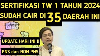 SERTIFIKASI TRIWULAN 1 TAHUN 2024 SUDAH CAIR DI 35 DAERAH INI [upl. by Ruggiero]