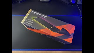 Unboxing amp Install of SteelSeries QCK Prism Cloth XL [upl. by Inacana]