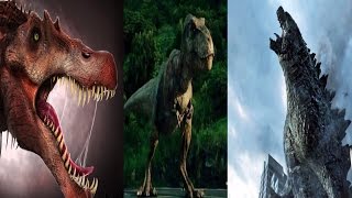 Spinosaurus vs TRex vs Godzilla HD [upl. by Anorahs]