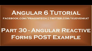 Angular reactive forms post example [upl. by Eibbob448]