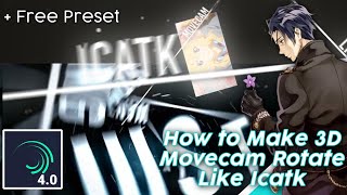 Smooth 3D Movecam Rotate Like Icatk Tutorial  Alight Motion 40 [upl. by Murry178]