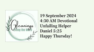 Unfailing Helper Dan525 19 Sept 2024 [upl. by Ithaman]