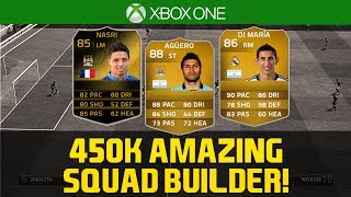 FIFA 14 Ultimate Team  450K Hybrid Squad Builder ft Aguero IF Nasri and Di Maria [upl. by Esil585]