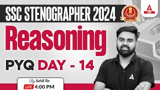 SSC Stenographer 2024  SSC Steno Reasoning By Sahil Tiwari  Previous Year Questions 14 [upl. by Alisen]