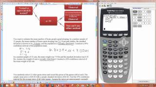 Using the TI84 to Find a Confidence Interval for a Population Mean ZInterval and TInterval [upl. by Mohkos690]