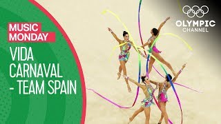 Vida Carnaval Spains Rhythmic Gymnastics team performs to Carlinhos Brown  Music Monday [upl. by Dahs]