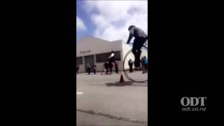 Penny farthing riders spectacular fall [upl. by Miharbi]