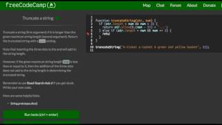 Truncate A String freeCodeCamp Review Basic Algorithm Scripting lesson 9 [upl. by Bently]