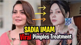 Lets Try Sadia Imams Viral Acne Treatment [upl. by Pall]